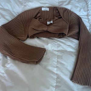 2 piece sweater set - shrug